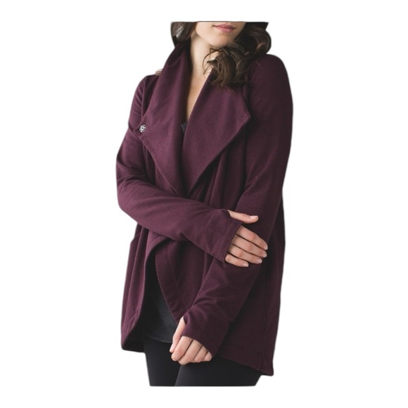 lululemon athletica Jackets & Blazers - Lululemon Thats A Wrap Women’s Maroon Jacket Size 10